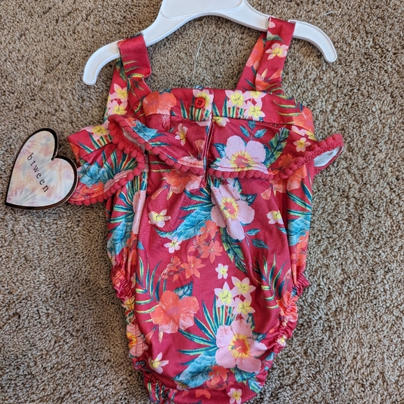 Btween Baby Girl Swimsuit with Matching Headband Size 3 months NWT - Picture 3 of 4